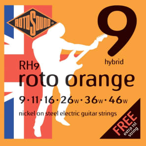 Rotosound RH9 Roto Orange Hybrid Electric Guitar Strings - (9-46)