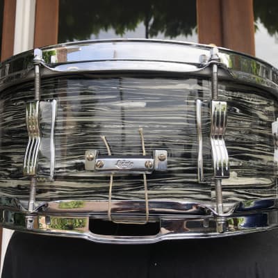 Ludwig 1963 "Ringo-Beatle Spec" Black Oyster Jazz Festival, 5, 5/16" x 14", Holy Grail! Clean! image 8
