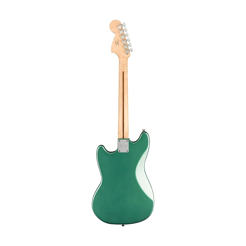 Squier FSR Bullet Competition HH Mustang Guitar w/ Olympic White Stripes,  Laurel FB, Sherwood Green