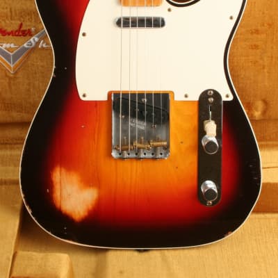 Fender Custom Shop '59 Telecaster Custom Relic Maple Neck Wide Fade Chocolate 3-Colour Sunburst CZ573805 image 1