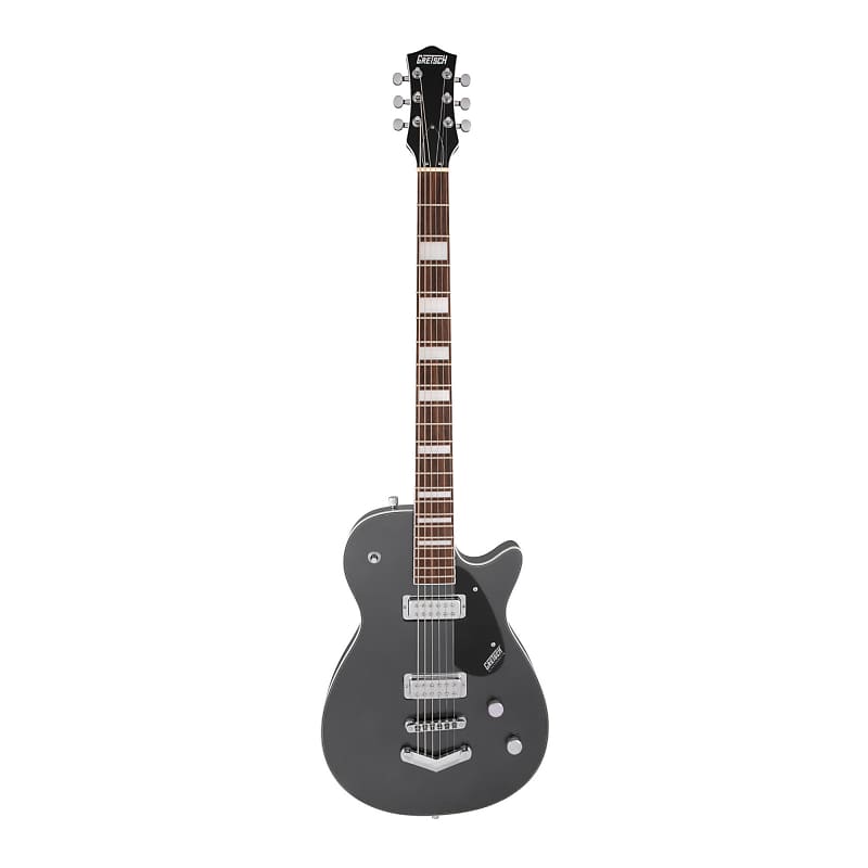 Gretsch G5260 Electromatic Jet Baritone Solid Body 6-String Electric Guitar with V-Stoptail, 12-Inch Laurel Fingerboard, and Bolt-On Maple Neck (Right-Handed, London Grey) image 1