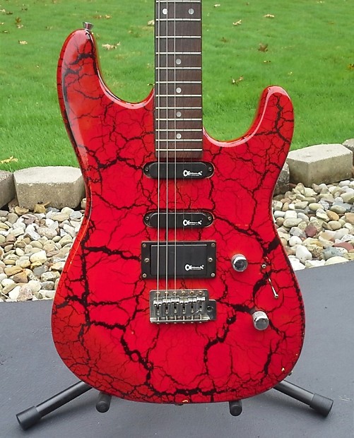 Extremely Rare 80s Charvel Charvette w/ Red Crackle Finish