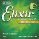 Elixir 14502 80/20 Bronze NANOWEB Light Long Scale Acoustic Bass Strings - .045-.100