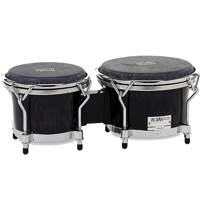 Gon Bops AA0785SE Alex Acuna Series 7 and 8.5-inch Special Edition Bongo in Ebony Lacquer Finish image 1