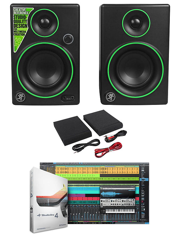 Presonus Studio One 4 Professional MIDI Recording DAW Full Software+(2) Monitors image 1