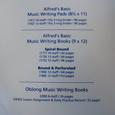 Alfred's Basic Spiral Bound Music Writing Book 175 (used)(Consignment) image 4