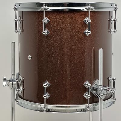 Craviotto 20/10/12/14" VIDEO Solid Maple Drum Set - 2016 Copper Sparkle Lacquer image 18