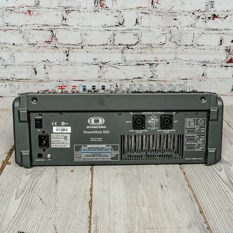 Dynacord - PowerMate 600 - 8-Channel Powered Mixer, FX, w/ Pelican Case -  x0143 - USED