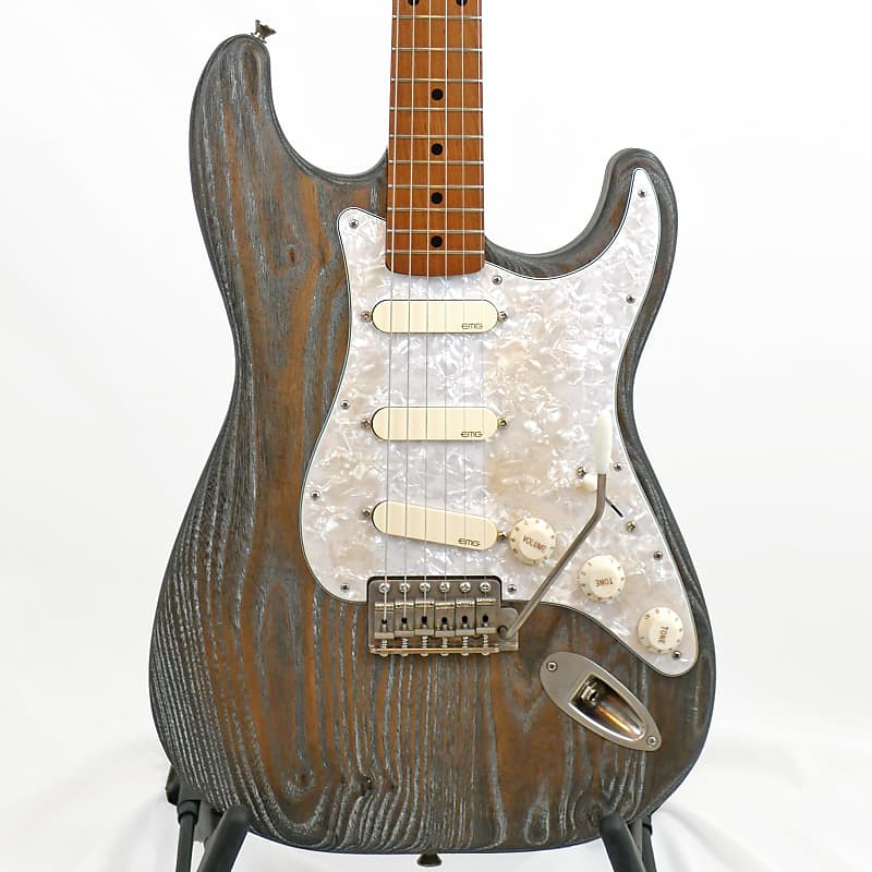 Offbeat Guitars "Model S" Catalpa Body, Roasted Maple Neck, EMG DG20 P/Us, Kluson Tremolo and Tuners image 1