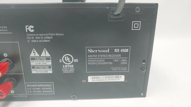 Sherwood receiver outlet rx4508