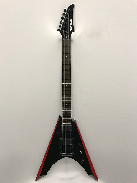 Fernandes Vortex Deluxe Limited Electric Guitar - Black with Red Bevels