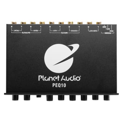 Planet Audio 4 Band Equalizer Aux input master volume control half DIN - PEQ10 image 3