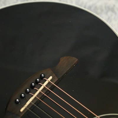 2011 made Solid Spruce top High quality Acoustic Guitar Jamse JF-400 Black image 6