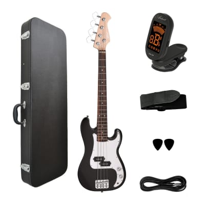 Artist MiniP 3/4 Size Electric Bass w/ Accessories + Black Hard Case image 1