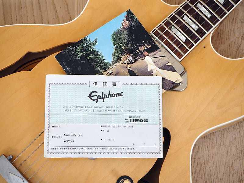 1996 Epiphone Casino JL Model Natural John Lennon Revolution