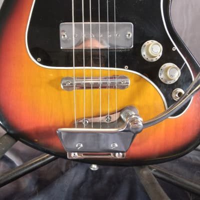 Teisco Vintage Made in Japan "Melodier" Solid Body Electric Guitar 1960s Tobacco Burst image 8