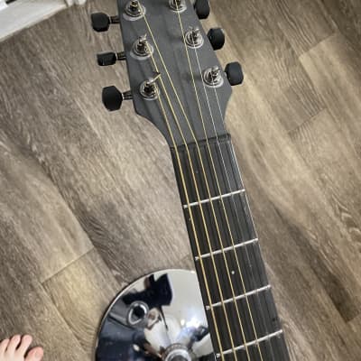 Composite Acoustics OX RAW ELE Acoustic-Electric Guitar Black Carbon Fiber image 4