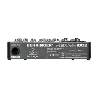 Behringer XENYX 1002 10 Channel Small Format Audio Mixer with Mic Preamps and British EQs image 2