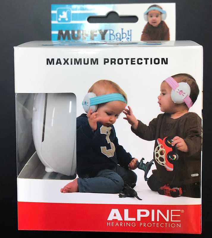 Alpine Hearing Protection Muffy Baby bleu /blanc Reverb