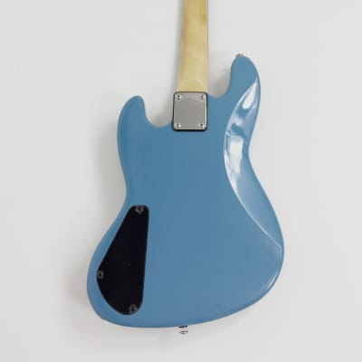1/2 Haze 4-String Short Scale Electric Bass Guitar, Vintage aqua blue, Free Bag ,Tuner,3 Picks SBG-387BL image 4
