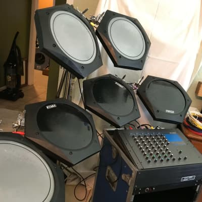 Tama Techstar TS306 and five TS100 BK pad w/ accessories 1985 - Black image 1