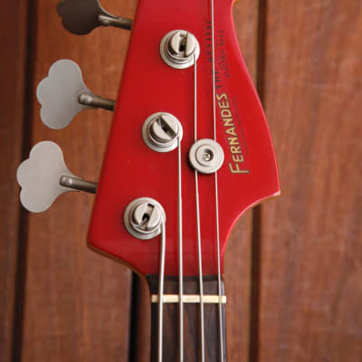 Fernandes J-Bass Candy Apple Red Pre-Owned image 3