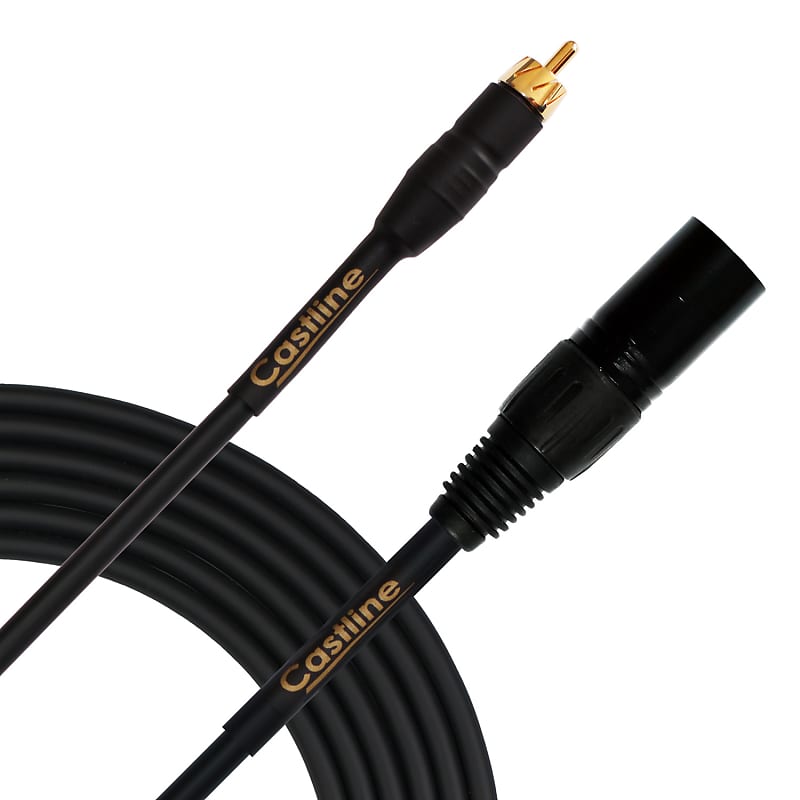 20 FT Castline Gold RCA to XLR male Audio Patch Cable Mogami 2549 image 1