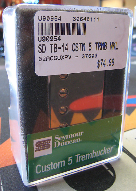 Seymour Duncan Tb 14 Custom 5 Model Trembucker Nickel Guitar Pickup   In Box image 1