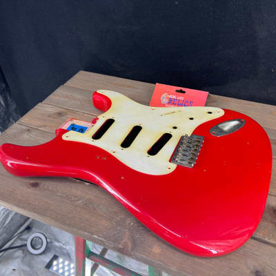 Real Life Relics Strat® Stratocaster® Body Aged Cardinal Red #2 image 6