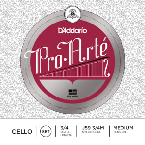 D'Addario J59 3/4M Pro-Arte 3/4 Cello Strings - Medium