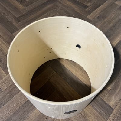 Mapex Mars Tom Drum Shell 16”x14” Bare Wood Project / Bonewood #MR9 image 3