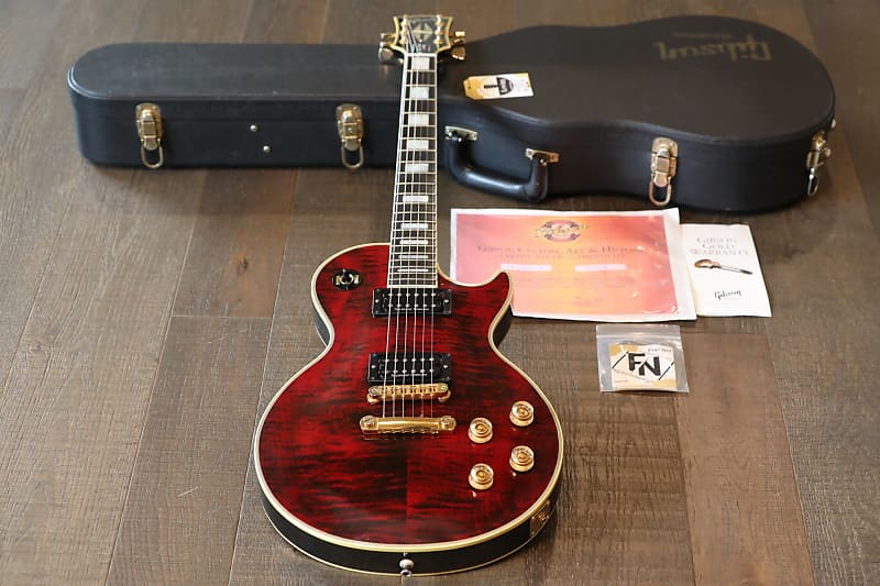 2007 Gibson 1968 Les Paul Custom Reissue Figured Red Tiger Signed by Zakk Wylde + COA OHSC image 1