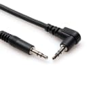 Hosa CMM-103R Right-Angle to Straight 3.5mm TRS Male Stereo Interconnect Cable - 3'