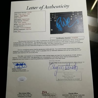 Autographed Roger Waters - Galveston  Electric image 6