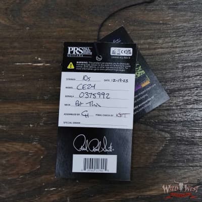 Paul Reed Smith PRS Wild West Guitars Special Run CE 24 Painted Black Neck 57/08 Covered Pickups Faded Grey Black Blue Burst 7.50 LBS image 10