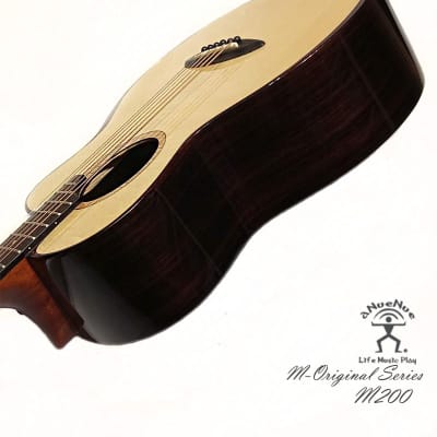 aNueNue M200 all Solid Moon Spruce & Indian Rosewood 36' Travel size Guitar acoustic image 6