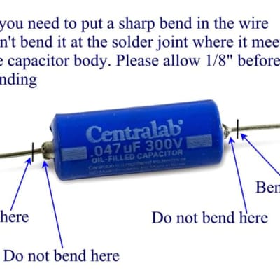 Capacitors: Set of 2 Centralab  Oil Filled Tone Capacitors .022uf image 2