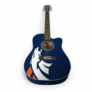 Woodrow Denver Broncos Acoustic Guitar Graphic