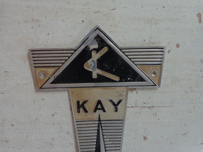 Vintage 1960's Kay Kelvinator Guitar Headstock Logo - Metal Vintage 1960's Kay Kelvinator Guitar Headstock Logo - Metal