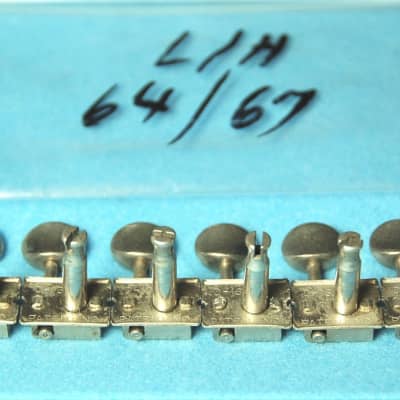 Rare 1960's Kluson Deluxe 6 in line tuning pegs for Left Handed stratocaster, Telecaster, jazzmaster image 3