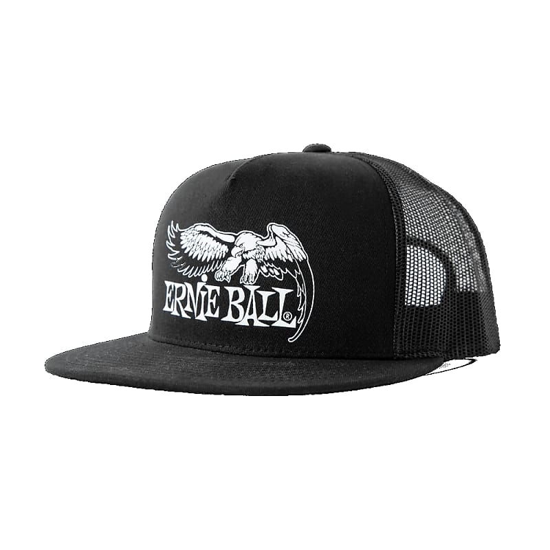 Ernie Ball Black with White Eagle Logo Hat image 1