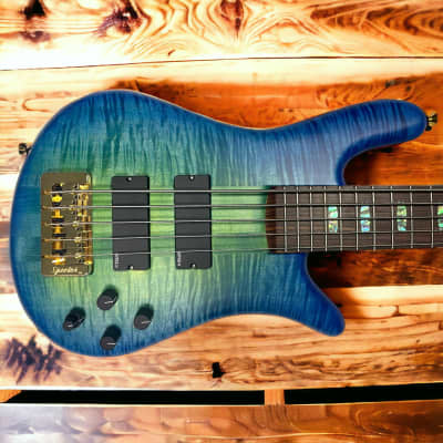 Spector USA NS-5, Custom Matte Green-Blue Burst / Pau Ferro / Haz-Lab *Bass Central Exclusive *RARE! for sale