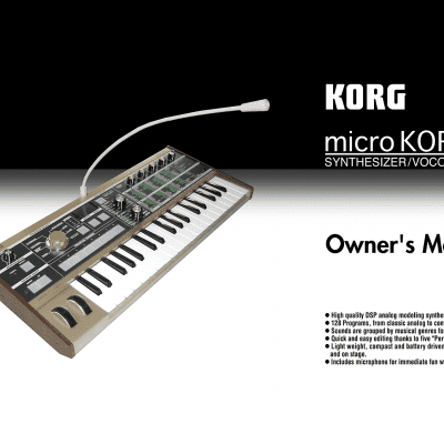 Korg microKorg Owner's Manual