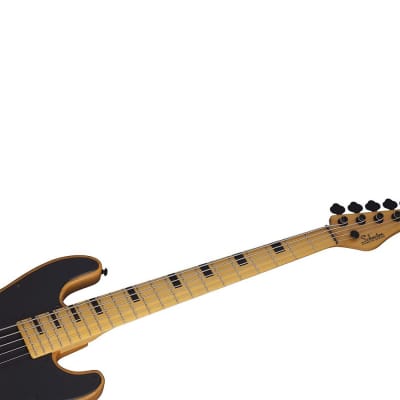 Schecter Model-T Session-5 String Bass Maple Fretboard, Aged Natural Satin image 2