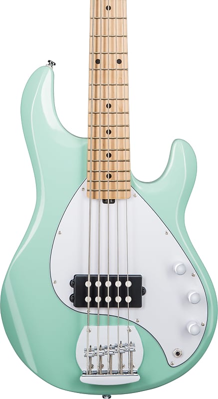 Sterling StingRay Ray5 5-String Bass Guitar, Mint Green image 1
