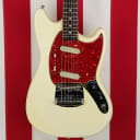 1968 Fender Mustang Guitar - Super Clean - Olympic White - Original Case & Bar