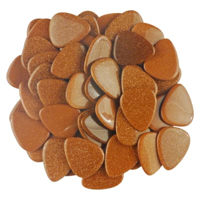 Brown Sandstone Stone Guitar Or Bass Pick - Specialty Handmade Gemstone Exotic Plectrum - 12 Pack New image 3