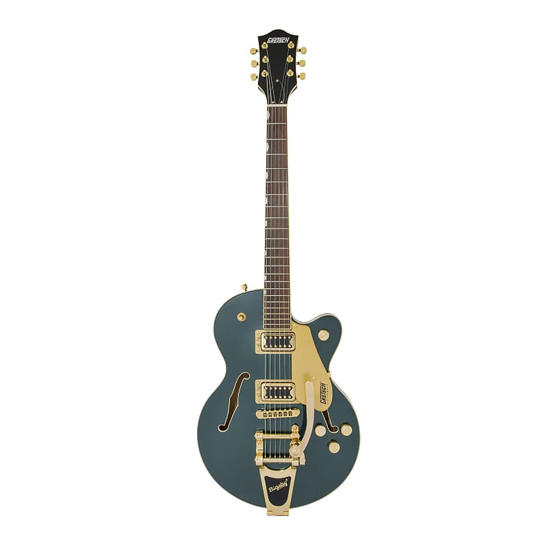 Gretsch G5655TG Electromatic Center Block Jr. Single-Cut Electric Guitar with Laurel Fingerboard, 22 Medium Jumbo Frets, Bigsby and Gold Hardware (Cadillac Green) image 1