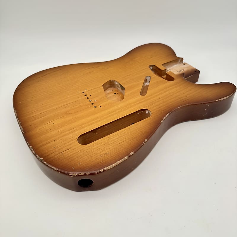 ギター MJT Vintage Aged Nitro Telecaster body MJT Telecaster Relic Body Nitro Alder Sonic Blue Light