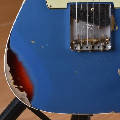 Fender Custom Shop Limited Edition '60 Telecaster Heavy Relic Aged Lake Placid Blue Over 3 Color Sunburst image 14